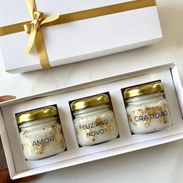 Imagem de Kit 3 Mini Velas Aromáticas Perfumadas Ano Novo