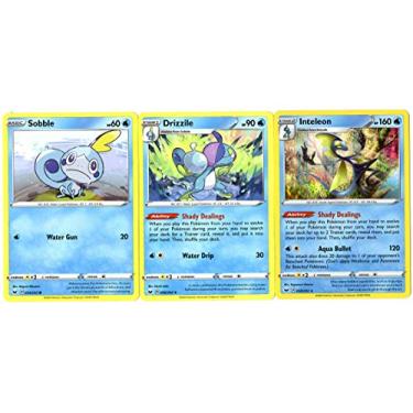 Imagem de Sword & Shield Evolution Set - Inteleon Drizzile & Sobble 58/202 - Rare 3 Card Lot