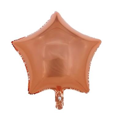 Imagem de Balão Metalizado 45cm 18 polegadas Rose Gold com canudo Estrela SilverFestas