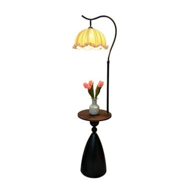 Imagem de Luminária de chão Luminária de chão retrô, prateleira, sala estar, sofá, decoração, quarto, cabeceira, mesa centro vertical