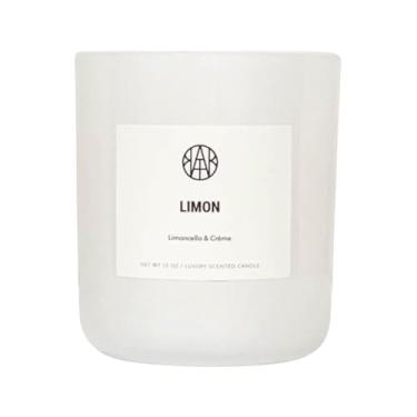 Imagem de AEMBR Vela Limon - 85 horas de queima de cera de coco não tóxica à base de plantas - enchimento de ambiente - aroma de limoncello e creme - Gourmand & Fresh