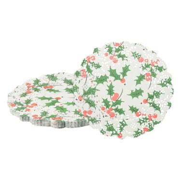 Imagem de HARFINGTON 50 peças de guardanapos de papel redondos de 14 cm para bolos, sobremesa, artesanato, festa, casamento, aniversário, decoração de mesa, colorido