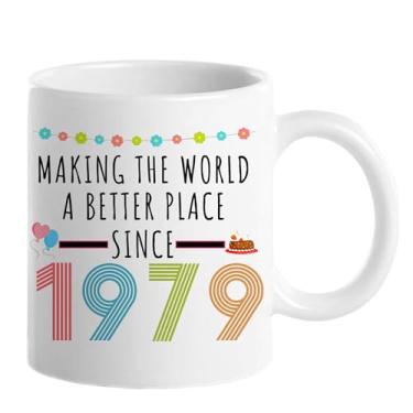 Imagem de Choinn 1979 Presentes de aniversário de 47 anos para mulheres e homens, presente de aniversário de 47 anos, caneca de café para mãe, pai, avó, vovô, ideias de presentes de aniversário de 47 anos, Dia