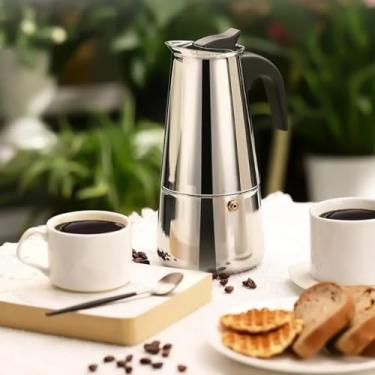 Imagem de Cafeteira Italiana Chaleira Garrafa Café Cozinha Preparo Inox Jarra Elétrica Xícaras Bule Chimarrão