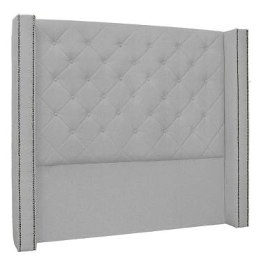 Imagem de Cabeceira Casal 1,40M Vicenza Linho Cinza Claro - Pallazio