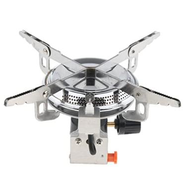 Imagem de Fogão ultra a gás portátil - controle de precisão para simplicidade de mochila e acampamento - design compacto de aço inoxidável - fogão de cozinha ao ar livre