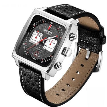 Imagem de Relógio de pulso impermeável, ponteiros luminosos sanda 5311