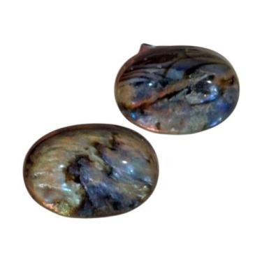 Imagem de Brinco Oval Pequeno de Madrepérola em Aço Inox - Pistache Acessórios