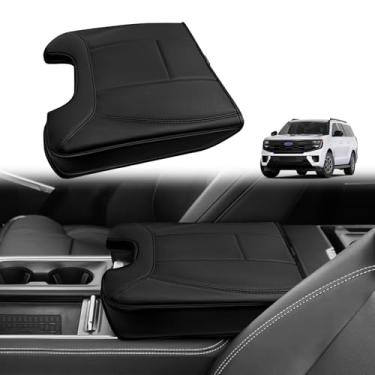 Imagem de Muslogy Capa de apoio de braço para console central compatível com Ford Expedition Comfort 2025 2026 almofada de descanso de braço protetor de couro vegano regular grosso