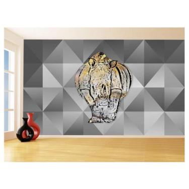 Imagem de Papel De Parede 3D Animais Pop Art Rinoceronte 3,5M Pxa530 - Você Deco