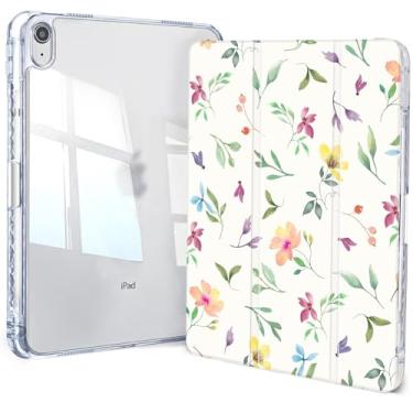 Imagem de Jngnpn Capa para iPad A16 11ª geração 11 polegadas 2025, iPad 10ª geração 10,9 polegadas 2022, capa fina com três dobras transparente traseira transparente com suporte para lápis e capa hibernar