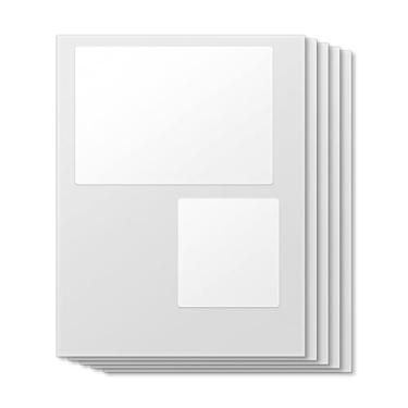 Imagem de 101SignCity Etiquetas de envio em branco de 17,2 cm x 12,1 cm (6-25/81.3 cm x 4-3/10.2 cm) com etiquetas de recibo, compatíveis com modelos Click-N-Ship, branco - impressão a laser e jato de tinta