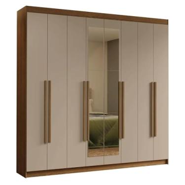 Imagem de Guarda-roupa Casal 8 Portas Batentes com Espelho Saturno Madesa R