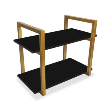 Imagem de Prateleira Milazzo Nicho Design Industrial - dourado/preto