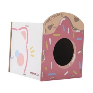 Imagem de WeiLaiKeQi Arranhador de papelão para gatos, placa de arranhar para gatos, garras de moer, arranhador para gatos, caixa de papelão ondulado para presente de