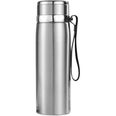 Imagem de Garrafa Térmica Inox 800ml – Mantém Bebidas Quentes 6h e Frias 12h – Tampa Antivazamento (Prata)