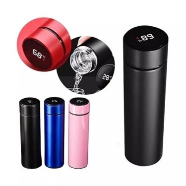 Imagem de Garrafa Térmica Inteligente com Sensor de Temperatura Digital LED para Café e Água Quente