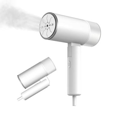 Imagem de Vaporizador portátil para roupas 1200W Aquecimento rápido em 20 segundos de tecidos dobrável rugas com escova Vaporizaçã