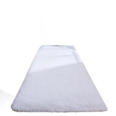 Imagem de Tapete Peludo 2,00 x 0,60 MT Quarto, Sala e Corredor (Branco)