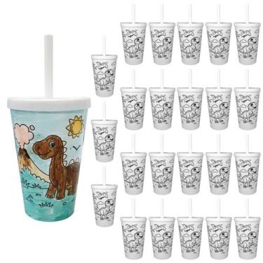 Imagem de 24 Copos Para Pintar Copo Infantil 350ml Seguro Resistente - NEOPLAS