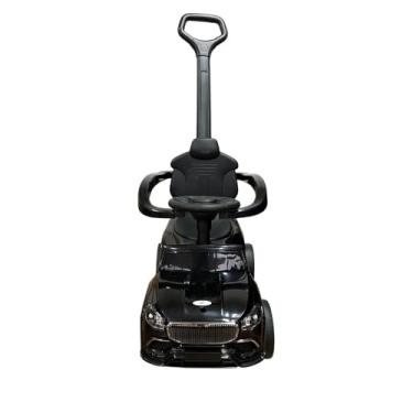 Imagem de Carrinho Elétrico Infantil com Controle Remoto, Preto, 6V, com Empurrador e Apoios Laterais, 61x30x83cm, para Crianças 3+ Anos, Até 25kg