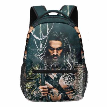 Imagem de Mochila Aquamans Cartoon Kids School Oxford 30x15x42,5cm