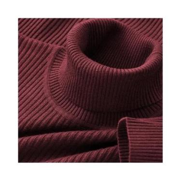 Imagem de Suéter Masculino De Manga Longa Com Gola Alta Para Outono E Inverno, L