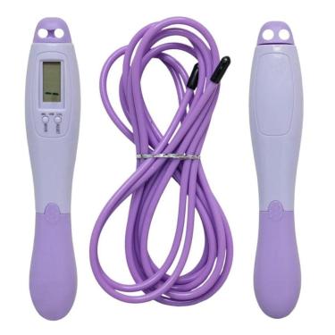 Imagem de Corda de Pular Yins Com Contador de Giros Digital - Roxo Único-Unissex
