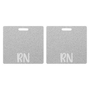 Imagem de PATIKIL Porta-cartões RN para crachá RN, 2 peças, porta-cartões de identificação com glitter, etiqueta de identificação de nome horizontal, acessórios para mulheres, colegas de trabalho, presentes de