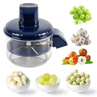 Imagem de JOJOCY Descascador elétrico, descascador de frutas automático recarregável para uvas, alho, tomate cereja e cerejas, removedor de casca de frutas sem fio 50W com lâmina de aço inoxidável 304