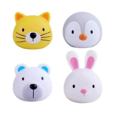 Imagem de Brinquedo De Banho LED Para Bebês, Animais Fofos De Borracha Macia, Sa