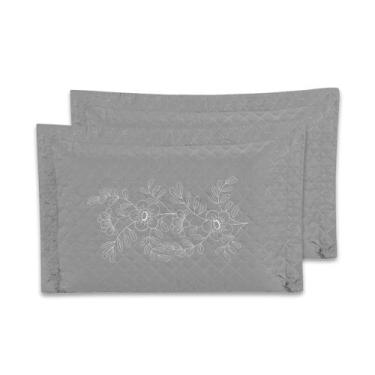 Imagem de Kit 4 Porta Travesseiros Bordado 70cm x 50cm Matelado - Rafaloro Enxov