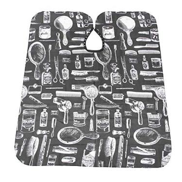 Imagem de CUOFYUNL Avental de cabeleireiro profissional para barbearia, vestido de tingimento para corte de cabelo, capa 140 x 120 cm