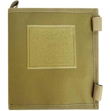 Imagem de Estojo de mapa, porta-caderno com área de mapa transparente de 15 × 18 polegadas Saco de armazenamento de documentos à prova d 'água para acampamento ao ar livre Caminhadas Ciclismo " (Cáqui)