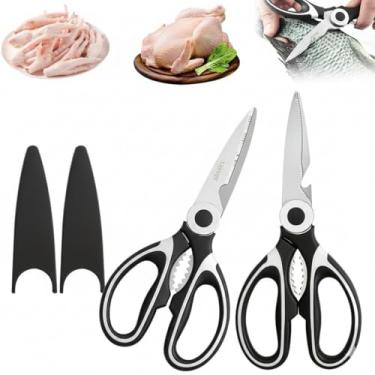 Imagem de Tesoura de cozinha, tesoura de corte resistente multiuso, tesoura profissional para corte de carne e osso, churrasco de alimentos ao ar livre, sem ferrugem e afiada