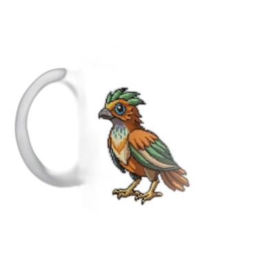 Imagem de Caneca Xícara de Café Porcelana 300ml Guitarra Elétrica Pixel Art Retro