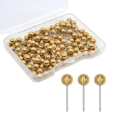 Imagem de Alfinetes de mapa dourado