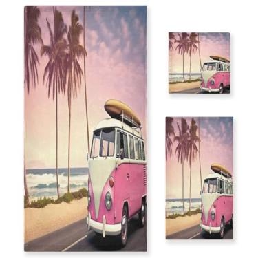 Imagem de Wassud Conjunto de 3 toalhas de banho fofas para dia dos namorados, toalhas super macias e absorventes para banheiro, toalhas de banho de secagem rápida, toalha de banho para academia, spa, hotel