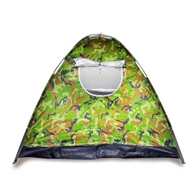 Imagem de Barraca de Camping Camuflada 3 a 6 Pessoas Impermeável com Mosquiteiro Portátil para Acampamento e Trilhas(barraca-6 pessal camuflada)