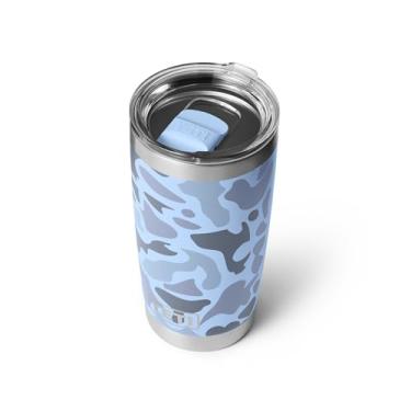 Imagem de YETI Copo Rambler de 590 ml, aço inoxidável, isolado a vácuo com tampa MagSlider, camuflagem azul