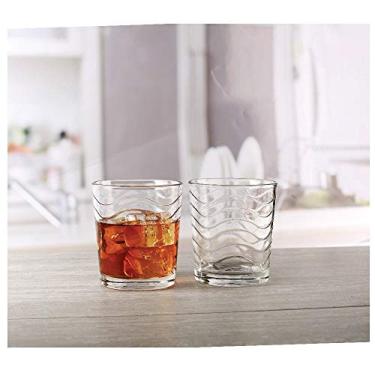 Imagem de Circleware Pulse Conjunto de copos de vidro para uísque com base pesada de 118 a 354 g para vodka, brandy, Scotch, Bourbon, 4 peças DOF, transparente