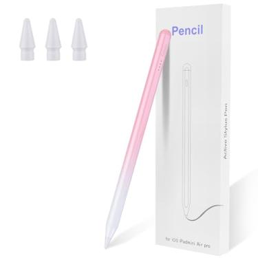Imagem de Caneta Stylus para iPad Pencil de 6 a 11ª geração (2018-2025) - 2 lápis ativos de carga rápida, compatível com Apple Pencil Pro de 27.9 cm/32.8 cm/M4, Air 3/4/5/M2/M3, mini 5/6, branco e rosa