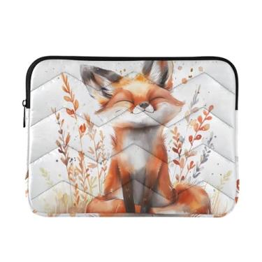 Imagem de Capa para laptop Aquarela Fox, fina, leve, durável, trabalho, viagem, tablet, bolsa feminina, fofa, de 13 a 14 polegadas