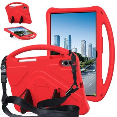 Imagem de Kwamaz Capa para Galaxy Tab S11 Ultra 37.1 cm Kids 2025, com alça, capa com suporte de EVA para Samsung S11 Ultra Tablet capa de 14,6 polegadas (vermelha)