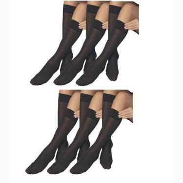 Imagem de Kit com 6 Pares de Meias 3/4 Fio 40 Selene 9050.001 Preto, Preto, 34/3