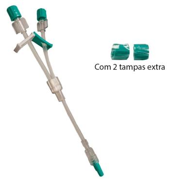 Imagem de Emu06 Extensor Multivias 2V Luer Lock Lavita C/02 Tampas Ext