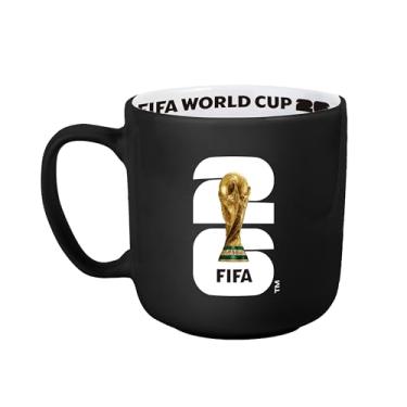 Imagem de Honav Caneca listrada da Copa do Mundo da FIFA 2026 425 g – Copos de cerâmica durável com visual listrado icônico – Presente ideal para fãs de futebol e colecionadores