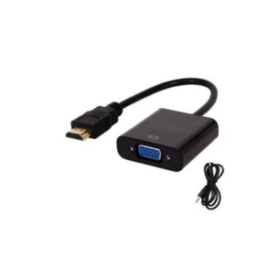 Imagem de Cabo KNUP KP3468 Conversor Adaptador HDMI Para VGA + Cabo P2