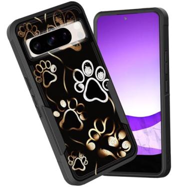 Imagem de CICPLKSE Capa para Pixel 8 Pro, camada dupla, híbrida, à prova de choque, rígida, policarbonato macio, TPU (poliuretano termoplástico), capa protetora para Google Pixel 8 Pro de 6,7 polegadas 2023,