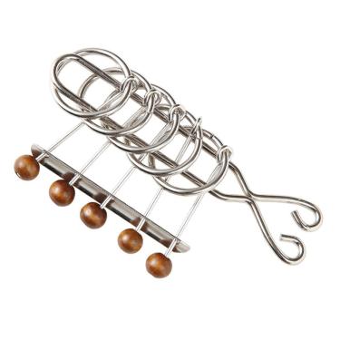 Imagem de Puzzle Toy 5-Link Classic Metal Brain Teaser para crianças